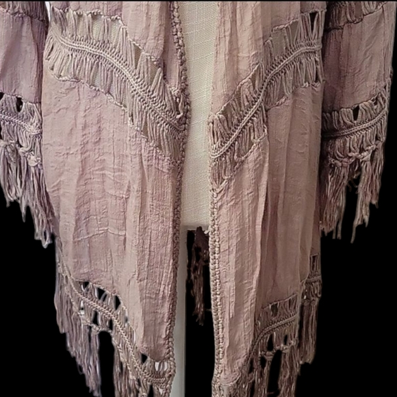 Freamers Boho Fringe Open Cardigan - Picture 3 of 4